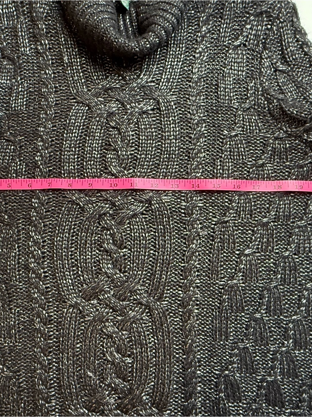 Ralph Lauren Charcoal Cable Knit Cowl Sweater - Picture 5 of 7